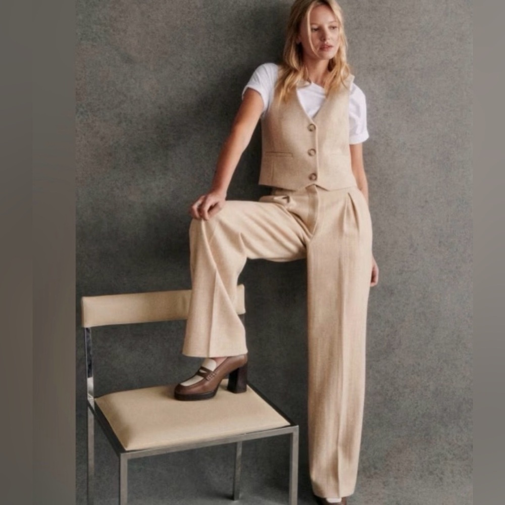 SÉZANE Thèophile Trousers. ECRU. Euro40. Never Worn with Tags!
